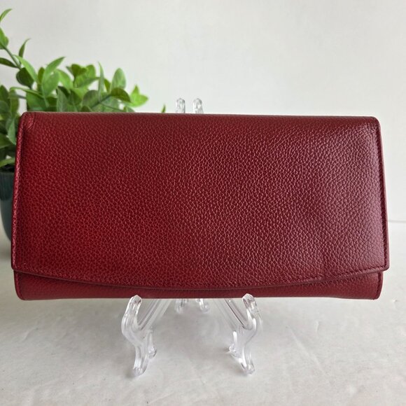 EUC Vintage Coach Madison Envelope Clutch Wallet in Garnet – Made in Italy - Picture 1 of 10